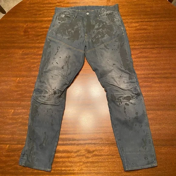 G Star Raw 5620 3D Tapered Slim-fit Distressed Denim Jeans - Size 32 x 32